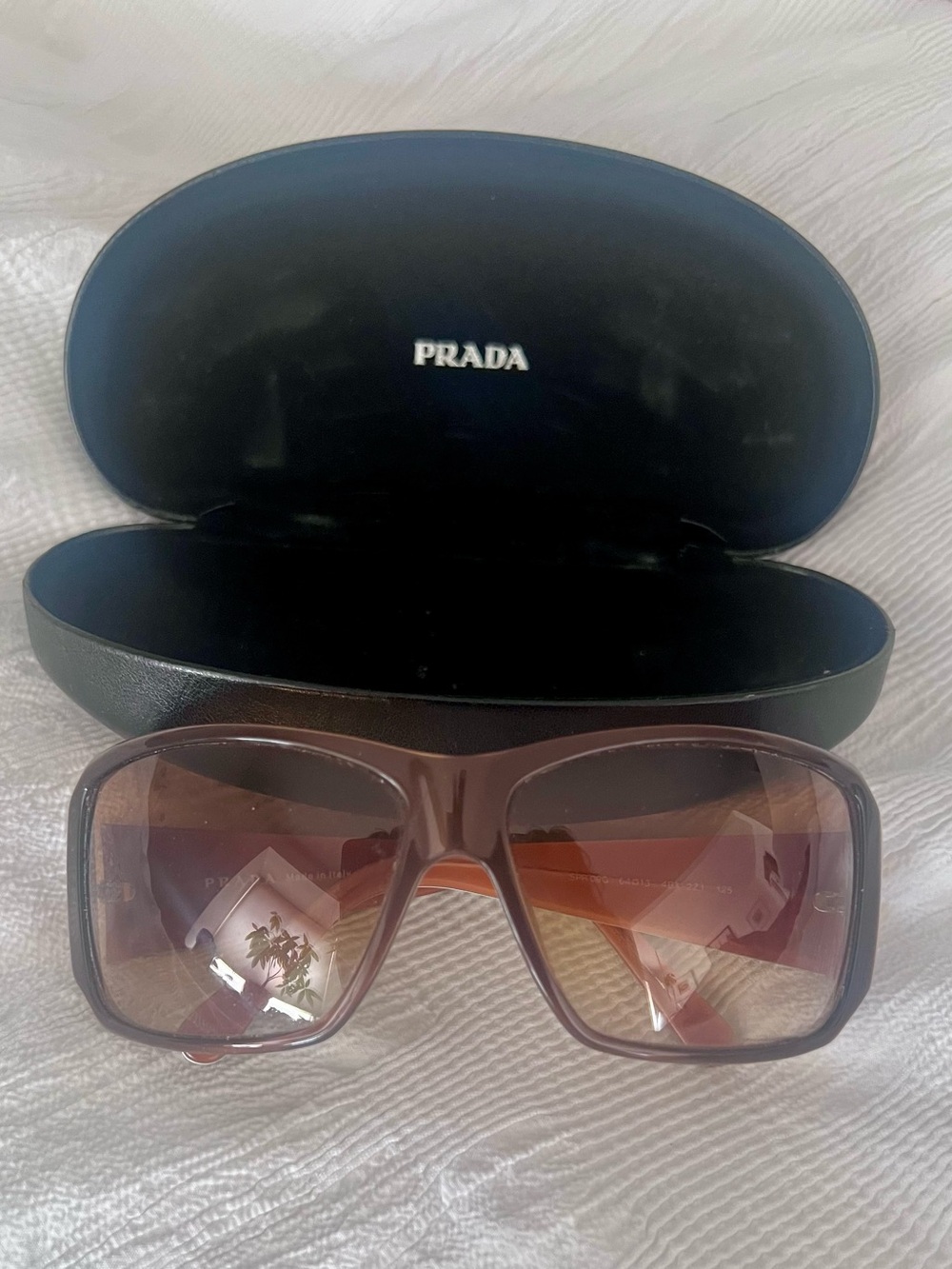 Prada Brown Gradient Oversized Square Sunglasses